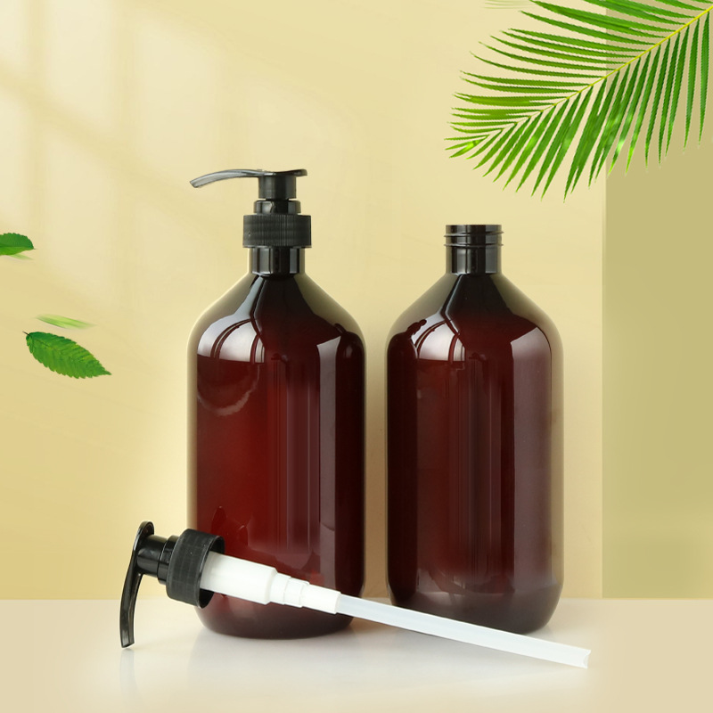 1000ml brown push shower gel plastic bottle cosmetic lotion sub-bottle hand soap shampoo bottle