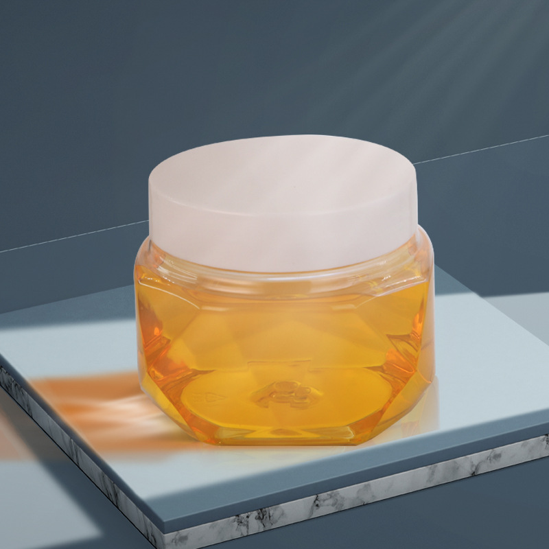 200ml wide mouth bottle special-shaped diamond angular cream bottle 68 teeth large mouth PET hair cream bottle