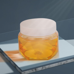 200ml wide mouth bottle special-shaped diamond angular cream bottle 68 teeth large mouth PET hair cream bottle