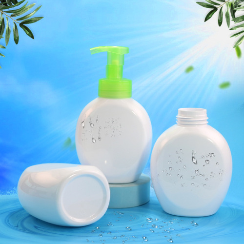 500ml foam bottle cleansing mousse bottle 42 white large mouth foaming bottle PET oval foaming bottle