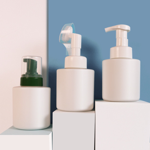 280ml white cleansing foam bottle pe plastic push cleanser foaming bottle children push hand sanitizer bottle