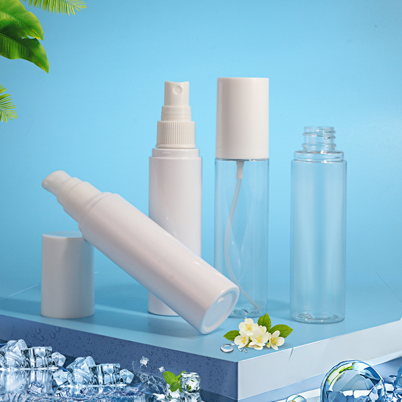 60ml travel trial spray bottle full cover spray head makeup remover packaging bottle PET plastic bottle