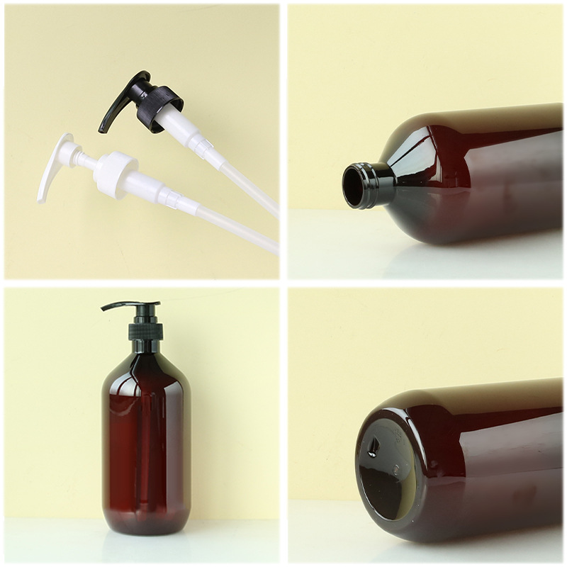1000ml brown push shower gel plastic bottle cosmetic lotion sub-bottle hand soap shampoo bottle