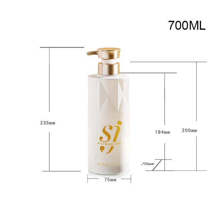 300ml shampoo bottle 500ml shower gel bottle body lotion bottle 700ml flat shoulder cylindrical bottle