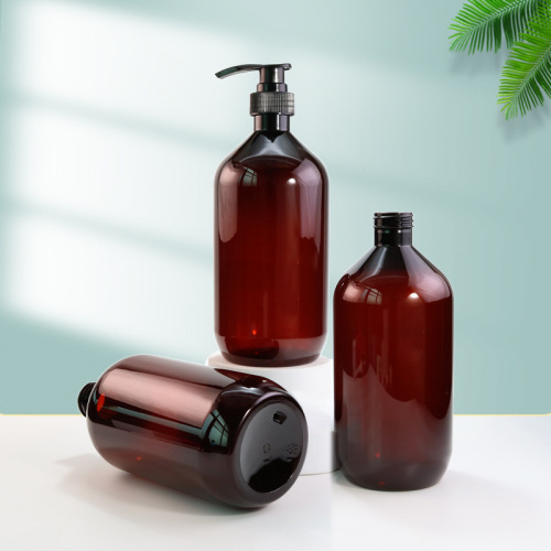 1000ml brown push shower gel plastic bottle cosmetic lotion sub-bottle hand soap shampoo bottle