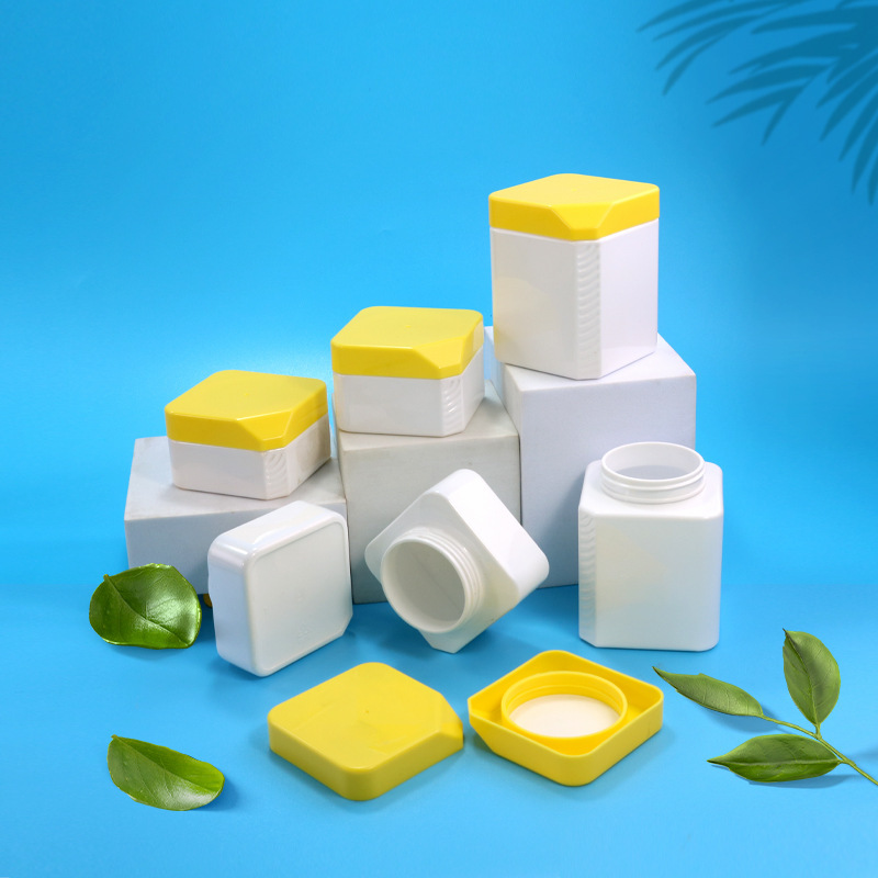 60ml75ml200ml square hair cream bottle 48 teeth wide mouth bottle cream explosion salt bath salt tank