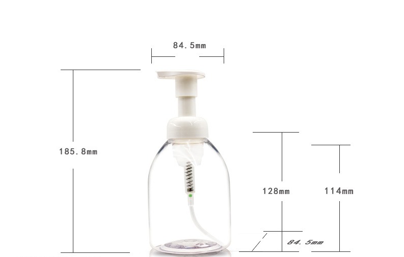 300ml500ml push-type hand sanitizer packaging bottle PET round disinfectant plastic bottle