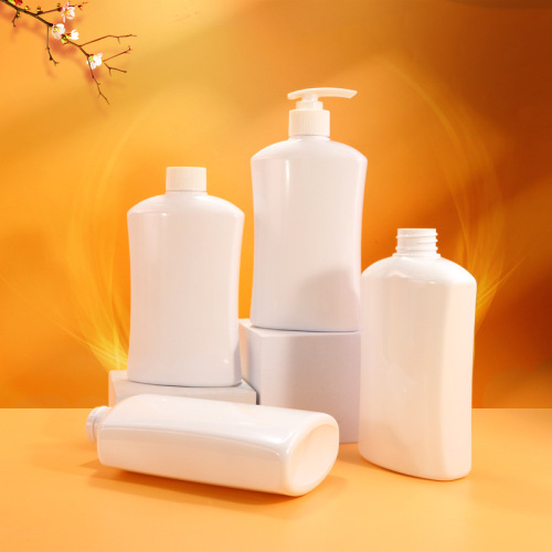 400ml shampoo bottling pet flat bottle 28 teeth shower gel shampoo bottle hotel hand sanitizer bottle