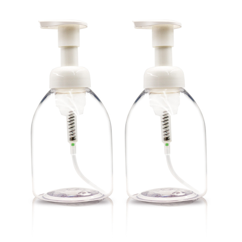 300ml500ml push-type hand sanitizer packaging bottle PET round disinfectant plastic bottle