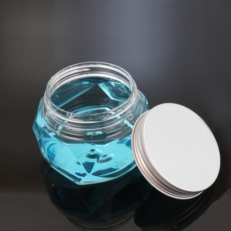 200ml wide mouth bottle special-shaped diamond angular cream bottle 68 teeth large mouth PET hair cream bottle