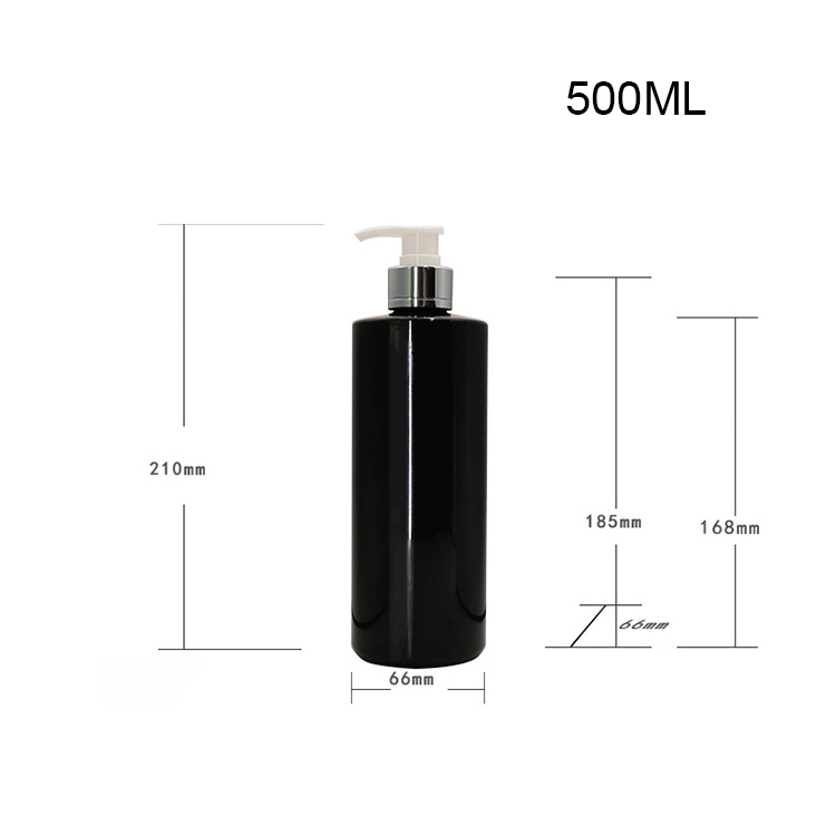 500ml flat shoulder cylindrical bottle pet sub-bottle shower gel bottle shampoo bottle deodorant cleaning agent bottle spray bottle