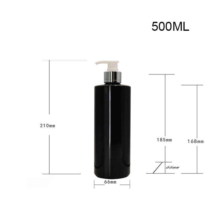 500ml flat shoulder cylindrical bottle pet sub-bottle shower gel bottle shampoo bottle deodorant cleaning agent bottle spray bottle