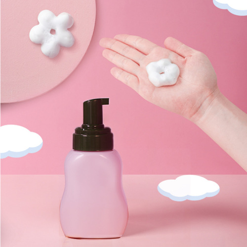 PET flower bubble bottle 300ml plastic bottle flower bubble hand sanitizer bottle cosmetics packaging foam bottle