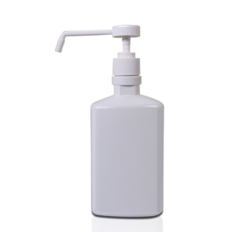 500ml square bottle disinfectant hand sanitizer bottle PE square flat bottle long mouth pump press type lotion bottle free washing gel bottle