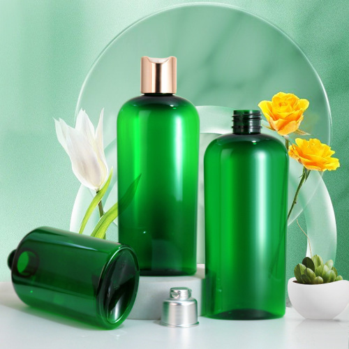 236ml flat bottle PET shampoo bottle hotel shower gel bottle Qianqiu cover buckle cover shampoo bottle