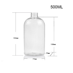 500ml oblique shoulder cylindrical PET bottle spray oil gradient color washing and care packaging bottle press pump head lotion bottle