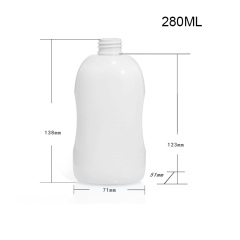 pet plastic bottle flat bottle 280ml white push pump head lotion bottle shampoo bottle