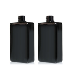 260ml flat square body lotion bottle PET push pump lotion bottle body care bottle