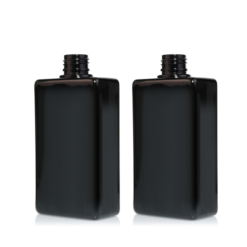 260ml flat square body lotion bottle PET push pump lotion bottle body care bottle