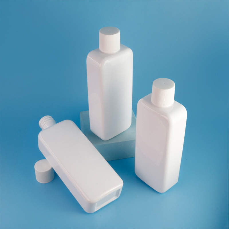 400ml shampoo bottle PET flat bottle 28 teeth high neck mouthwash bottle oral odor cleaner bottle