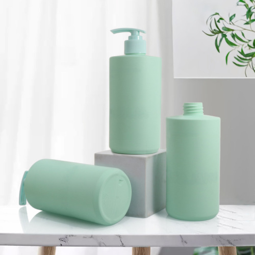 480ml body lotion bottle HDPE plastic shower gel bottle flat shoulder round face cleanser bottle