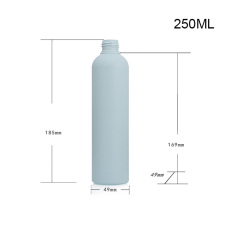 250ml thin high oblique shoulder round bottle 24 teeth plush material shampoo bottle shower gel conditioner bottle