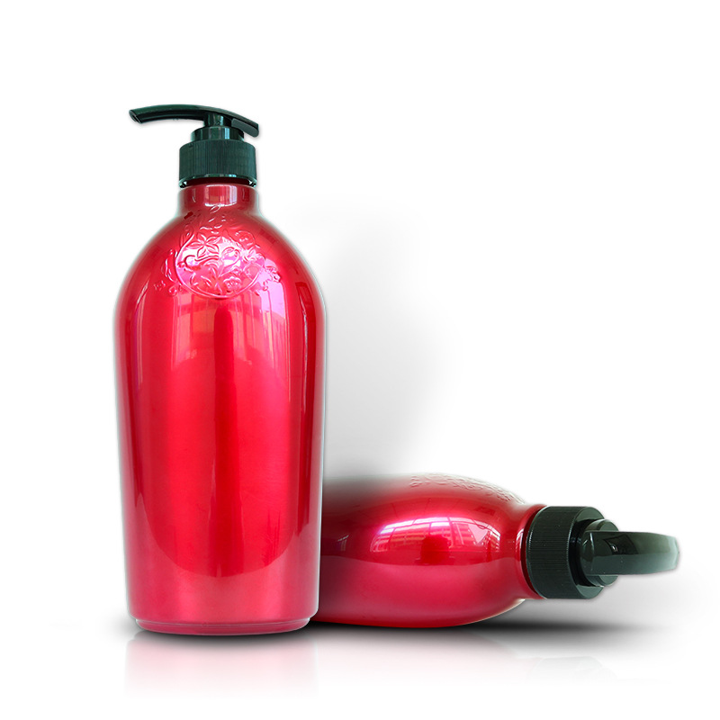 750ml high-grade shampoo bottle PET high-gloss red shower gel conditioner bottle