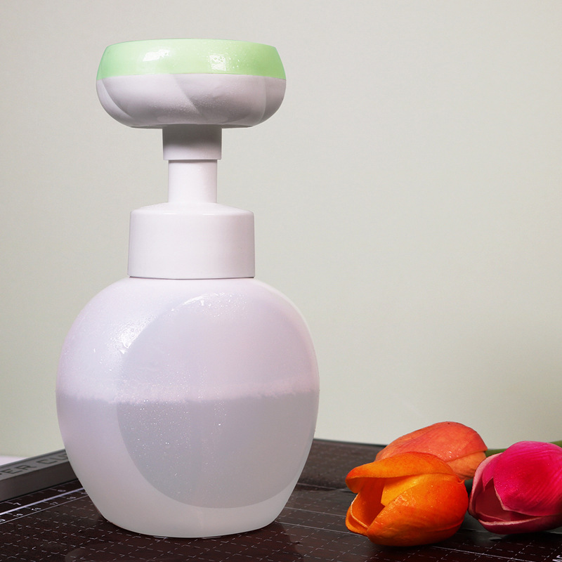 350ML flower foam bottle children's hand sanitizer bottle 500ml shower gel bottle mousse bottle portable press PE bottle