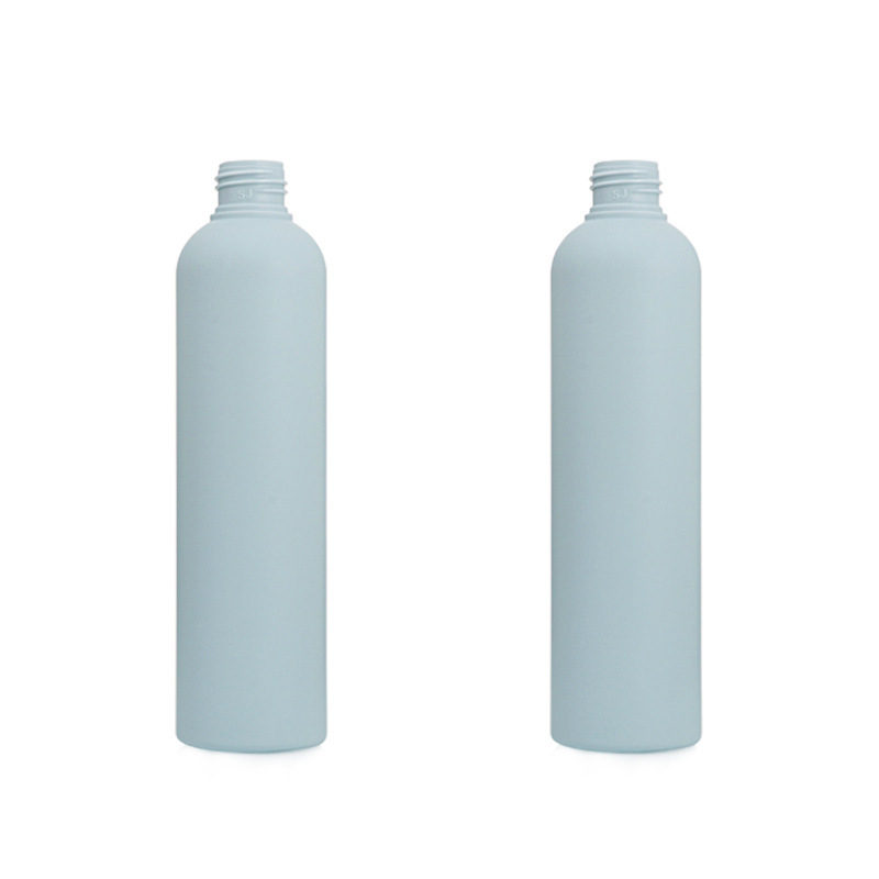 250ml thin high oblique shoulder round bottle 24 teeth plush material shampoo bottle shower gel conditioner bottle