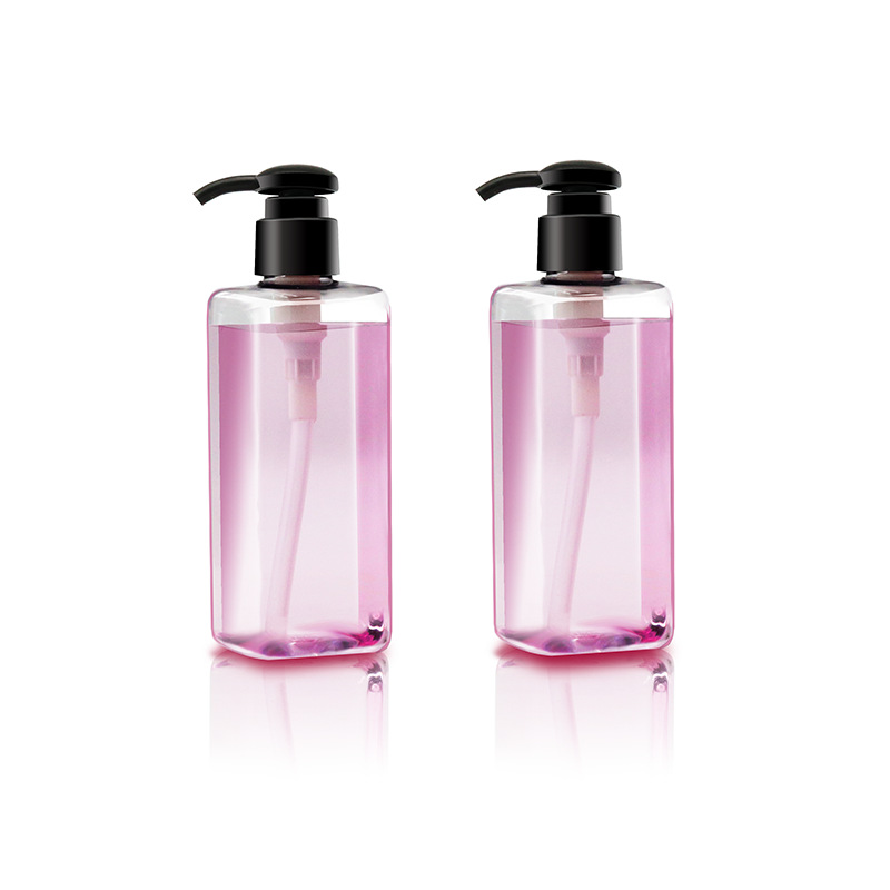 260ml hexagonal square PET bottle special-shaped cleaning packaging bottle push lotion bottle