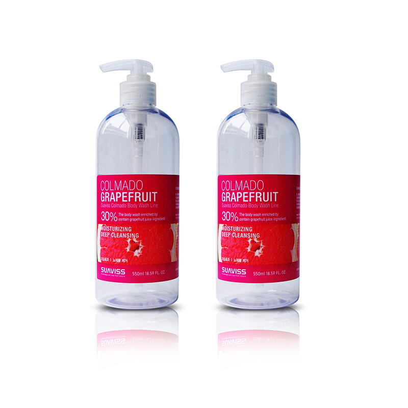 550ml oblique shoulder PET cylindrical bottle push-type lotion bottle shampoo hand soap shower gel bottle