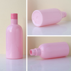 280ml420ml long neck high neck oblique shoulder round bottle PET shampoo conditioner bottle