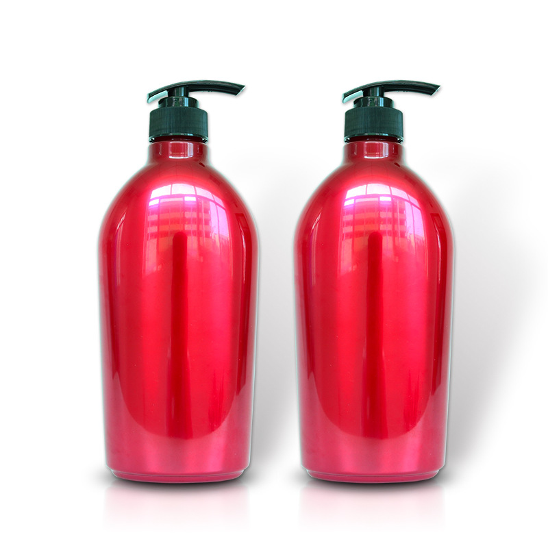 750ml high-grade shampoo bottle PET high-gloss red shower gel conditioner bottle