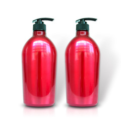 750ml high-grade shampoo bottle PET high-gloss red shower gel conditioner bottle