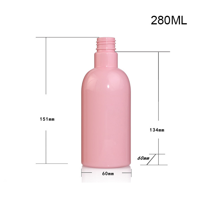 280ml420ml long neck high neck oblique shoulder round bottle PET shampoo conditioner bottle