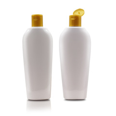 200ml white PET flat bottle high-grade shampoo body lotion bottle wide at the top and narrow at the bottom 24 teeth cosmetics packaging bottle