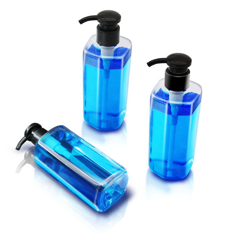 260ml hexagonal square PET bottle special-shaped cleaning packaging bottle push lotion bottle