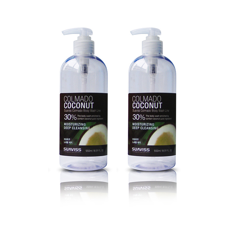 550ml oblique shoulder PET cylindrical bottle push-type lotion bottle shampoo hand soap shower gel bottle