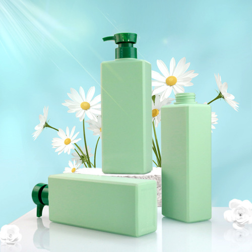 300ml500ml rectangular shampoo bottle HDPE push-type lotion bottle shower gel conditioner bottle