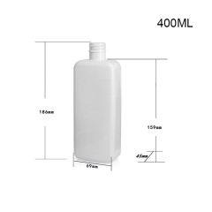 400ml shampoo bottle PET flat bottle 28 teeth high neck mouthwash bottle oral odor cleaner bottle