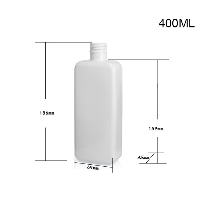 400ml shampoo bottle PET flat bottle 28 teeth high neck mouthwash bottle oral odor cleaner bottle