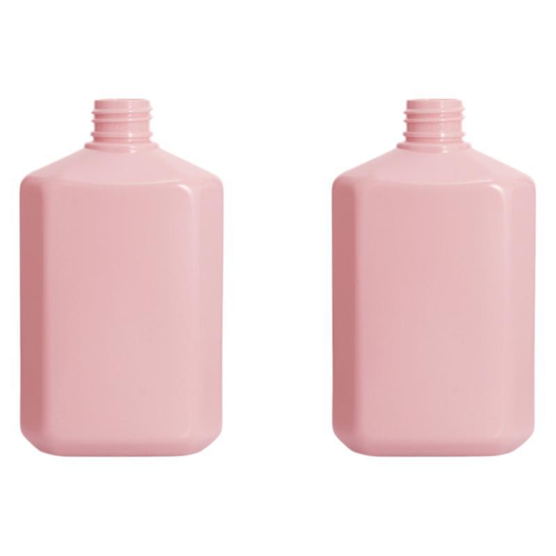 300ml pink flat bottle shampoo shower gel empty bottle portable pet plastic body lotion bottle