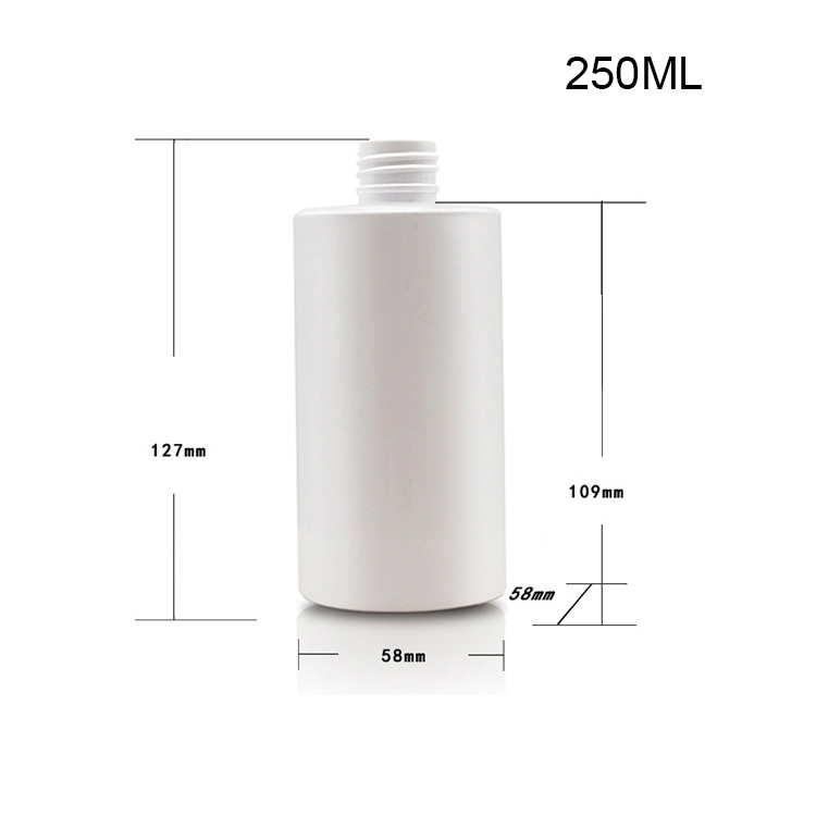 200ml250ml300ml short fat flat shoulder cylindrical bottle PET lotion bottle shower gel body lotion sub-bottle