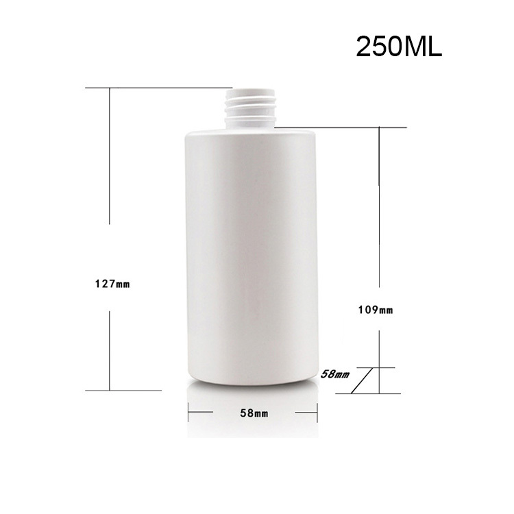 200ml250ml300ml short fat flat shoulder cylindrical bottle PET lotion bottle shower gel body lotion sub-bottle