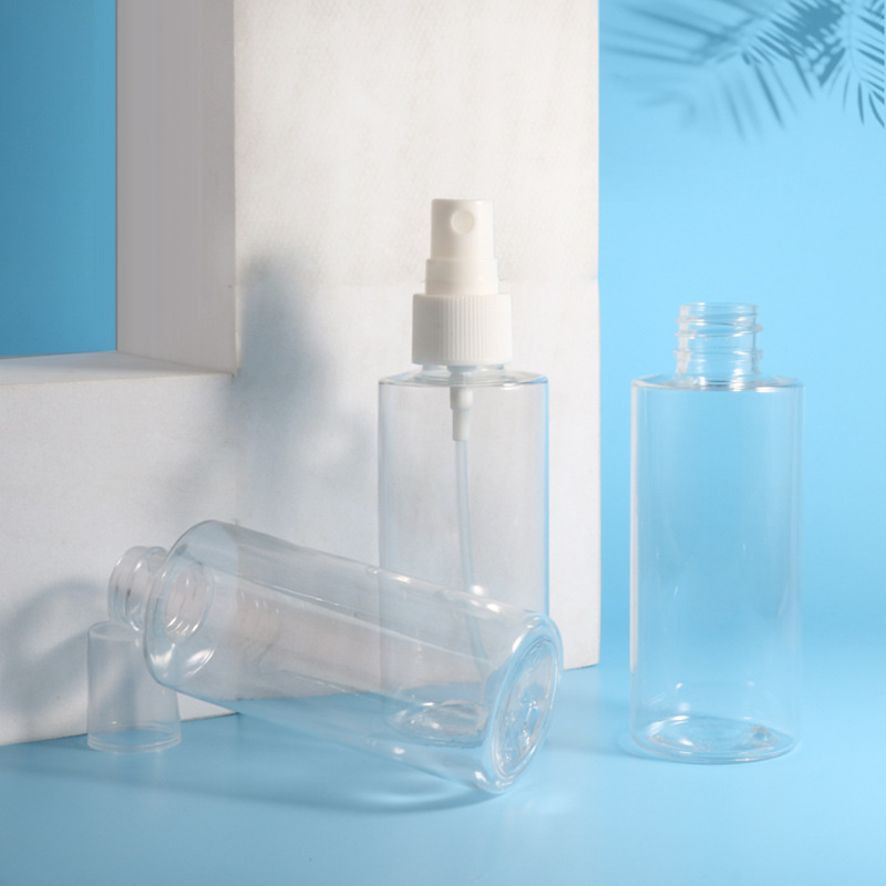 80ml spray bottle pet transparent plastic bottle disinfectant bottle flat shoulder series makeup remover water bottling disinfectant water bottle