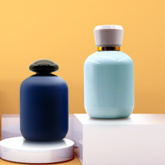 230ml children's shampoo and shower gel bottle PET short fat round lotion bottle push-type toothpaste bottle