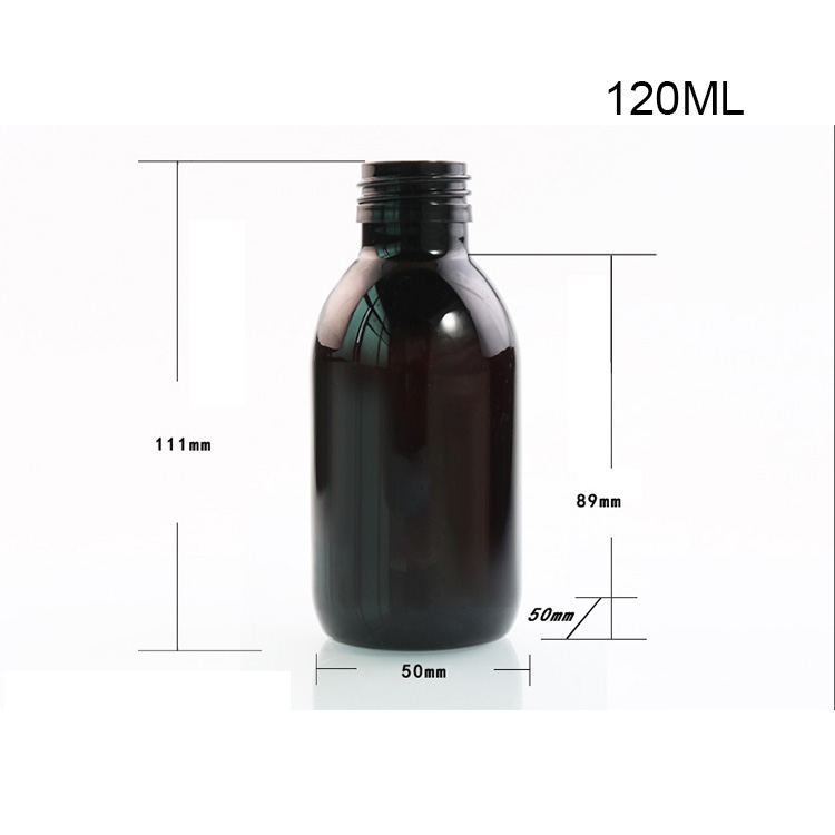 120ml large mouth 28 teeth oblique shoulder round bottle PET flip cover portable shampoo bottle mother and baby shower gel bottle