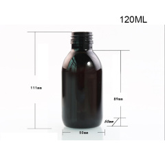 120ml large mouth 28 teeth oblique shoulder round bottle PET flip cover portable shampoo bottle mother and baby shower gel bottle