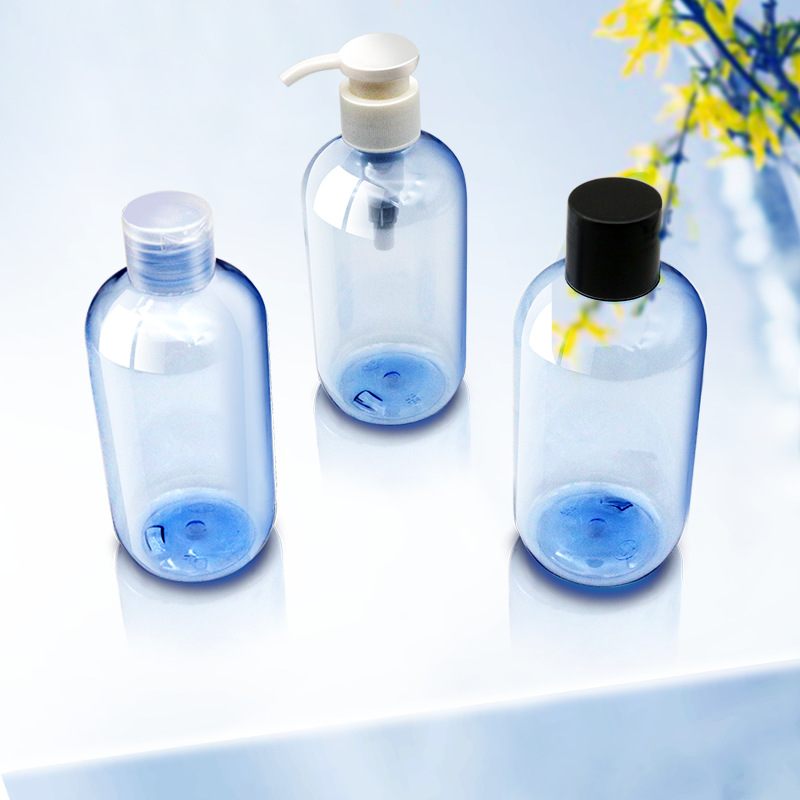 250ml oblique shoulder round bottle with Qianqiu cover body lotion essential oil lotion bottle cosmetics packaging bottle