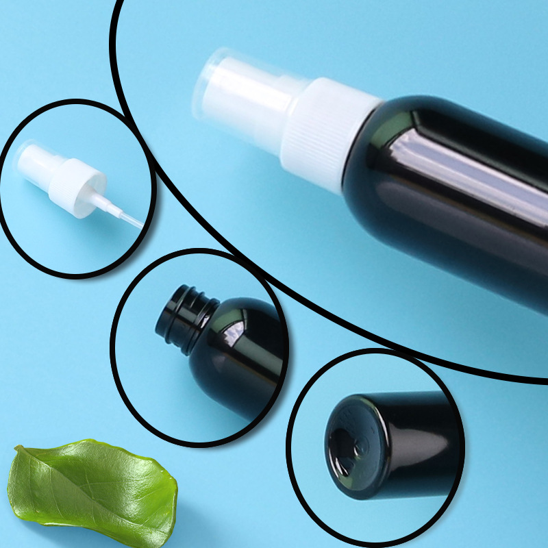 50ml shampoo trial bottle portable disinfection water bottle free wash alcohol gel packaging bottle black PET bottle